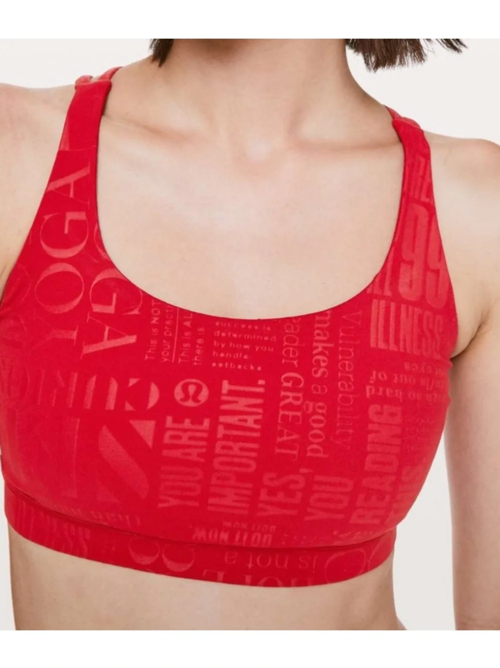 Women’s Lululemon Ltd Edition Energy Bra 20YR Anniversary Manifesto Red Sz 8